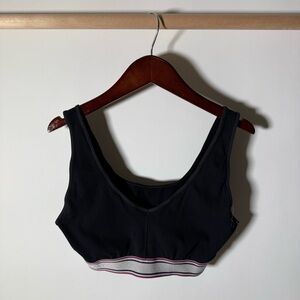 Jockey black soft bra with logo band detail